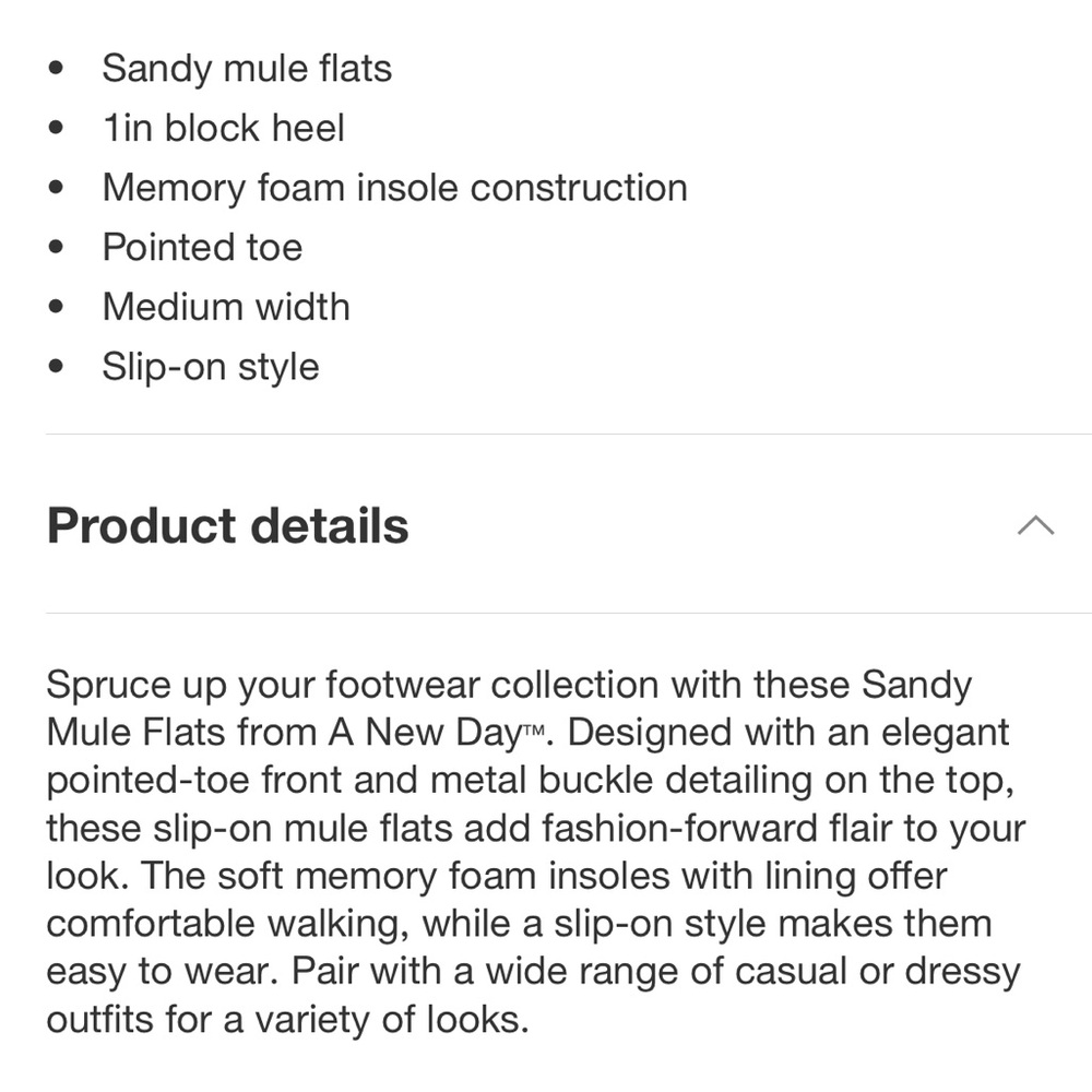 A New Day Black UGC Sz 9 Slip on Loafers with Metallic silver buckle detail - Picture 13 of 13